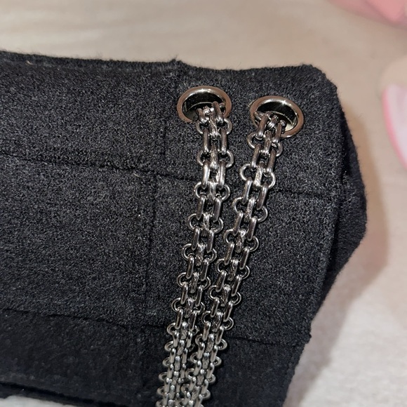 Authentic Wool Vintage Chanel Mademoiselle Chocolate Jumbo Flap 👜 - Picture 4 of 13